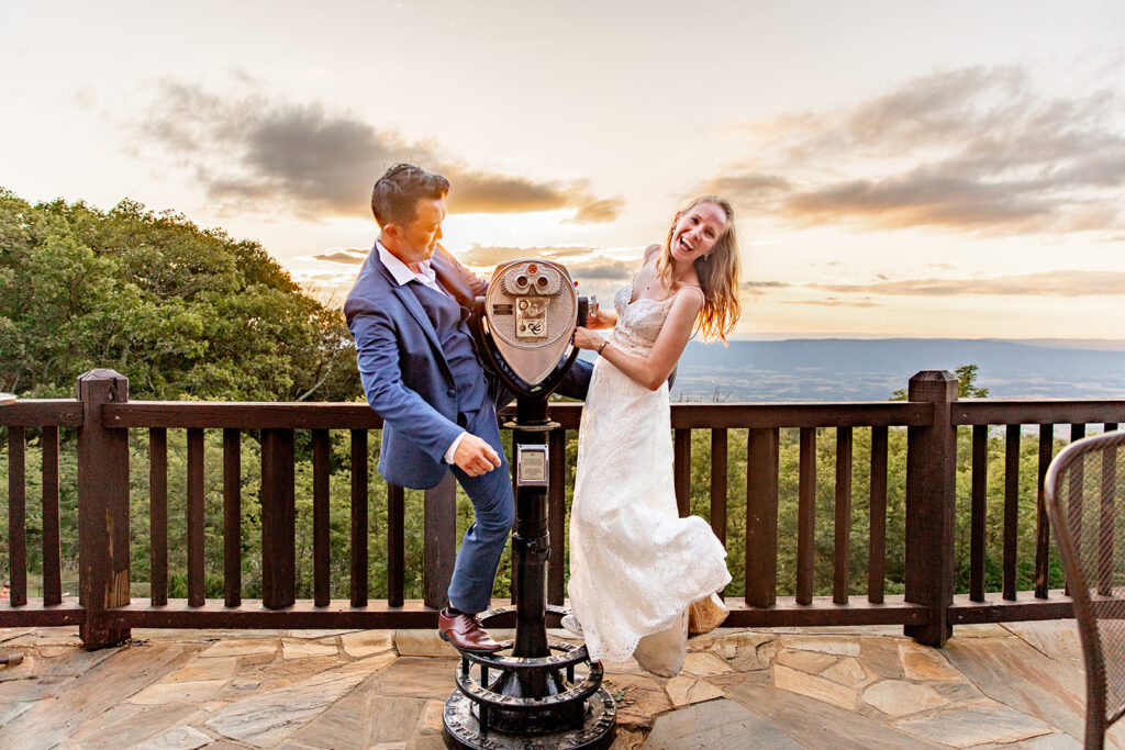 Bride and groom during a spring wedding at a shenandoah wedding venue on their wedding day