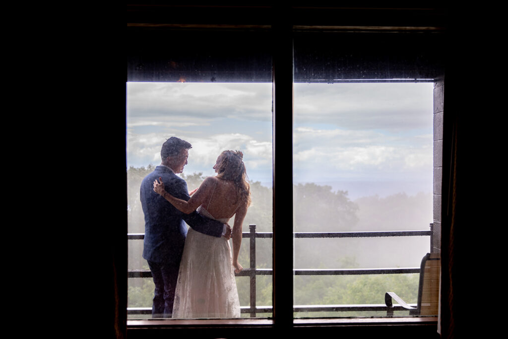 Bride and groom during a spring wedding at a shenandoah wedding venue on their wedding day