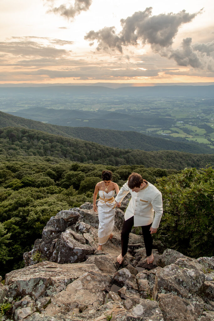 Bride and groom doing their engagement session photos in Shenandoah Virginia with Victoria V Photography. Shenandoah engagement session The best Shenandoah photographer. Shenandoah wedding photographer. Shenandoah elopement photographer. Shenandoah engagement photographer.