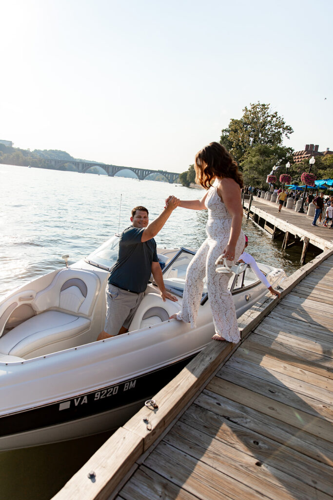 DC Engagement session with Victoria V Photography The best photographer in Washington DC DC's best wedding photographer Washington DC Engagement photographer Engagement session on a boat Boat engagement session Engagement session at The Wharf