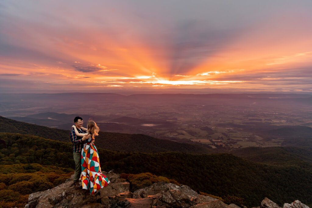 Shenandoah Engagement Session with Victoria V Photography the best Shenandoah Wedding Photographer The best Shenandoah elopement photographer The Best Shenandoah Photographer Sunset photos in Shenandoah