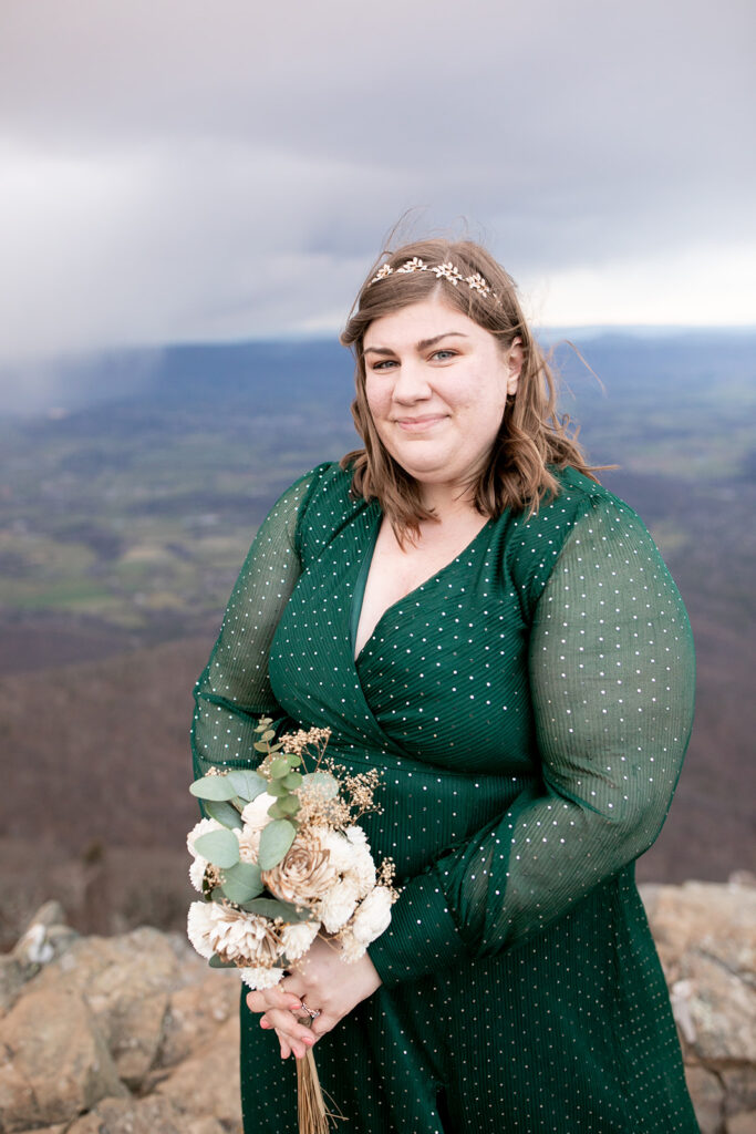 bridal portrait on top of little stonyman