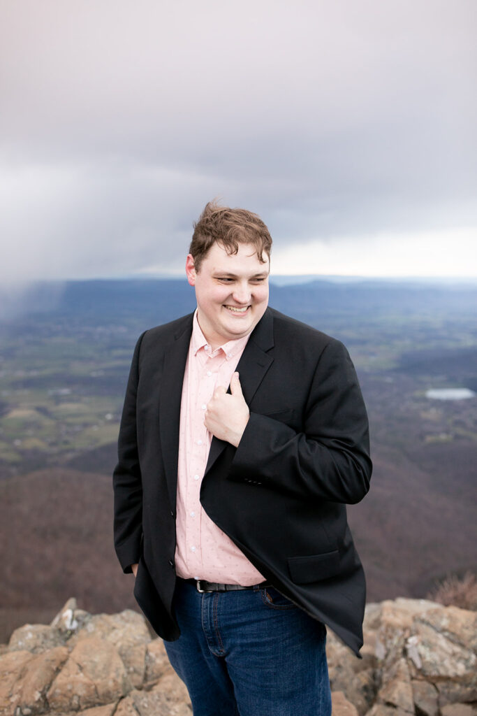 groom portrait post elopement in Shenandoah VA