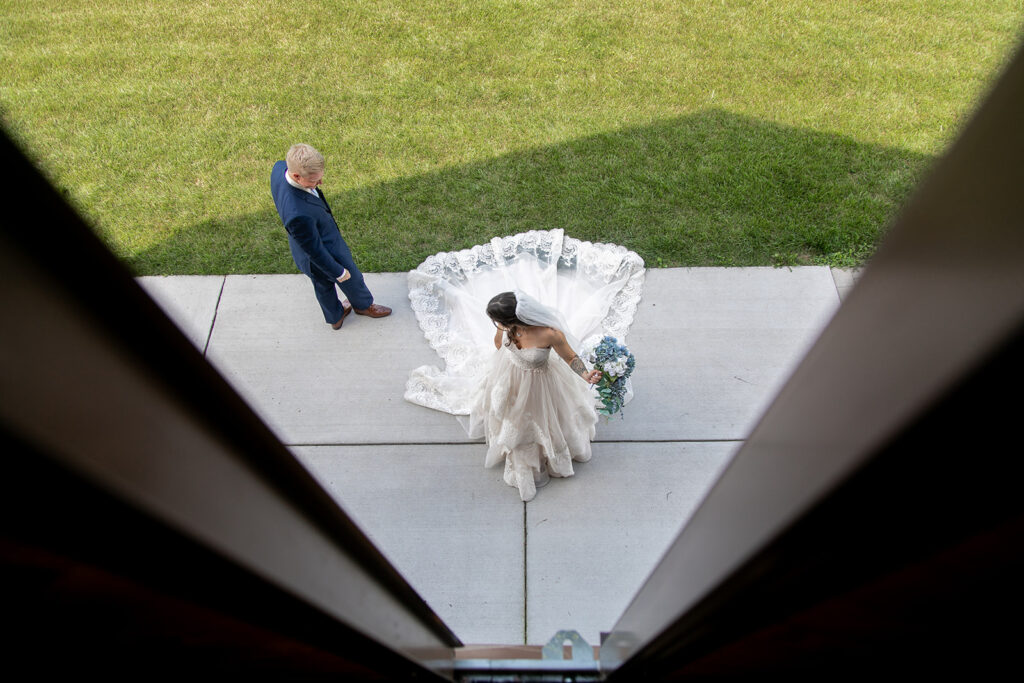 Bride and groom at their elegant Blue Ridge Mountain wedding at Stoneyman Valley Ranch – romantic sunset portraits, adventurous love, and breathtaking views.