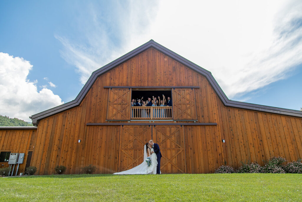 Bride and groom at their elegant Blue Ridge Mountain wedding at Stoneyman Valley Ranch – romantic sunset portraits, adventurous love, and breathtaking views.