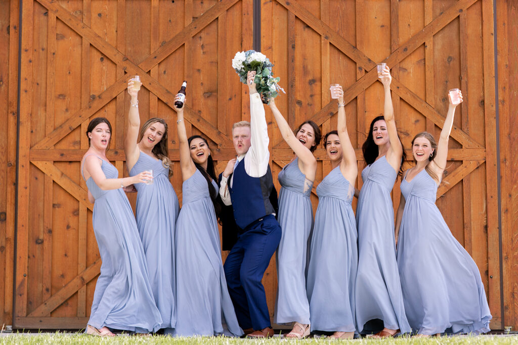 Bride and groom at their elegant Blue Ridge Mountain wedding at Stoneyman Valley Ranch – romantic sunset portraits, adventurous love, and breathtaking views.