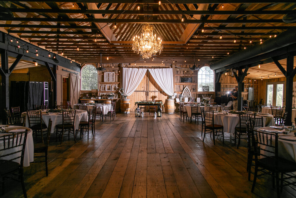 Elegant spring wedding details at Oak Creek Farm in Virginia – romantic floral arrangements, rustic chic decor, and personalized touches from a bride and groom's countryside celebration.