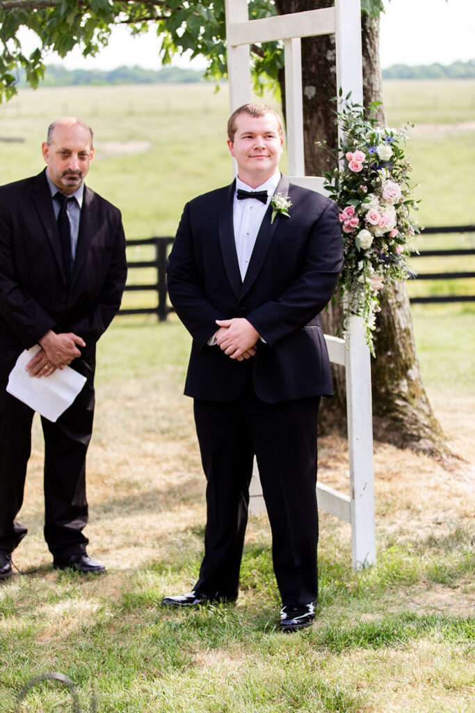 Romantic spring wedding at Oak Creek Farm in Virginia – candid moments, joyful celebrations, and golden hour portraits of a Virginia Bride and Groom, featuring rustic elegance and countryside charm.