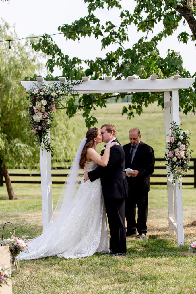 Romantic spring wedding at Oak Creek Farm in Virginia – candid moments, joyful celebrations, and golden hour portraits of a Virginia Bride and Groom, featuring rustic elegance and countryside charm.