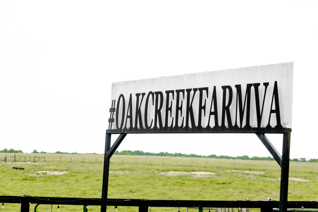 Elegant spring wedding details at Oak Creek Farm in Virginia – romantic floral arrangements, rustic chic decor, and personalized touches from a bride and groom's countryside celebration.