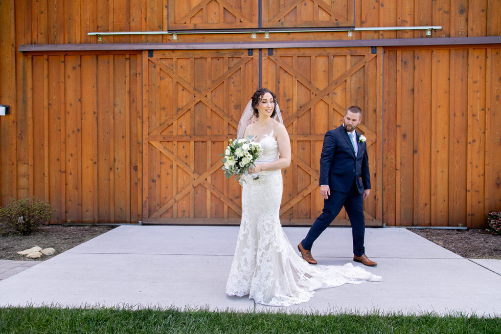 Elegant and adventurous mountain wedding at Stoneyman Valley Ranch – bride and groom portraits with Blue Ridge Mountain views, joyful first look, fun bridal party moments, and stunning sunset photos atop Little Stoneyman Overlook.