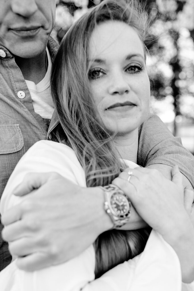 Private cherry blossom engagement session away from the Tidal Basin crowds in Washington, DC