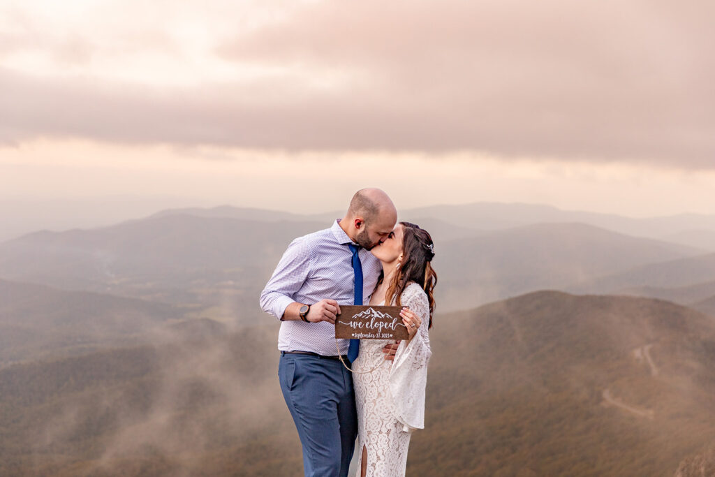 Shenandoah National Park elopement photography at sunset