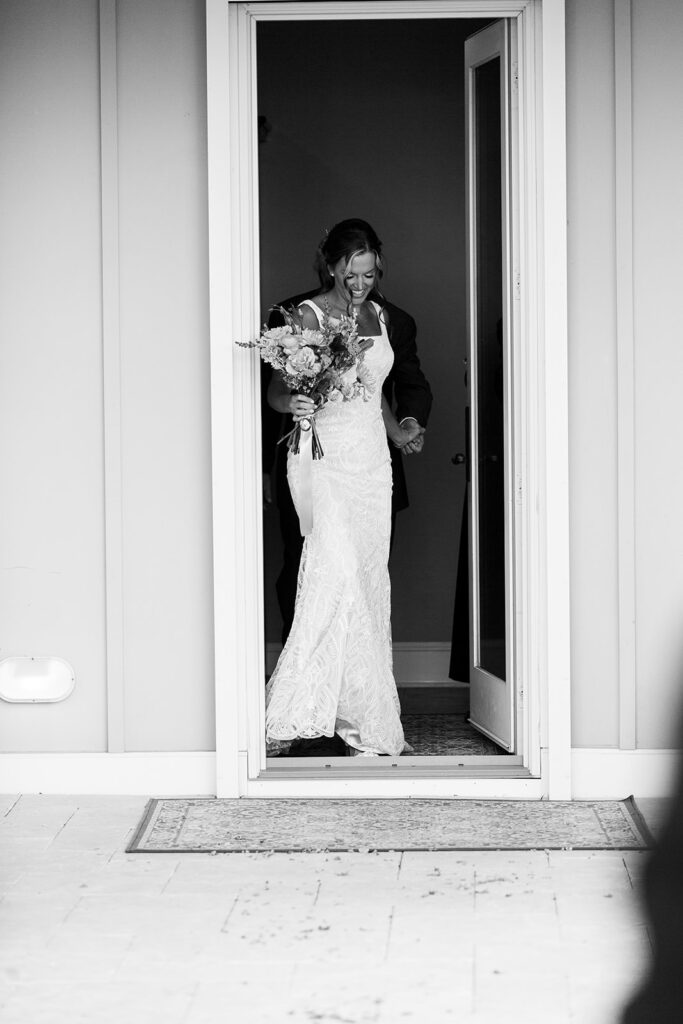 Ocean City MD beach wedding ceremony overlooking the ocean and inlet