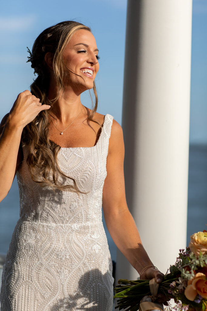 Elegant yet effortless bridal portraits at an Ocean City MD wedding