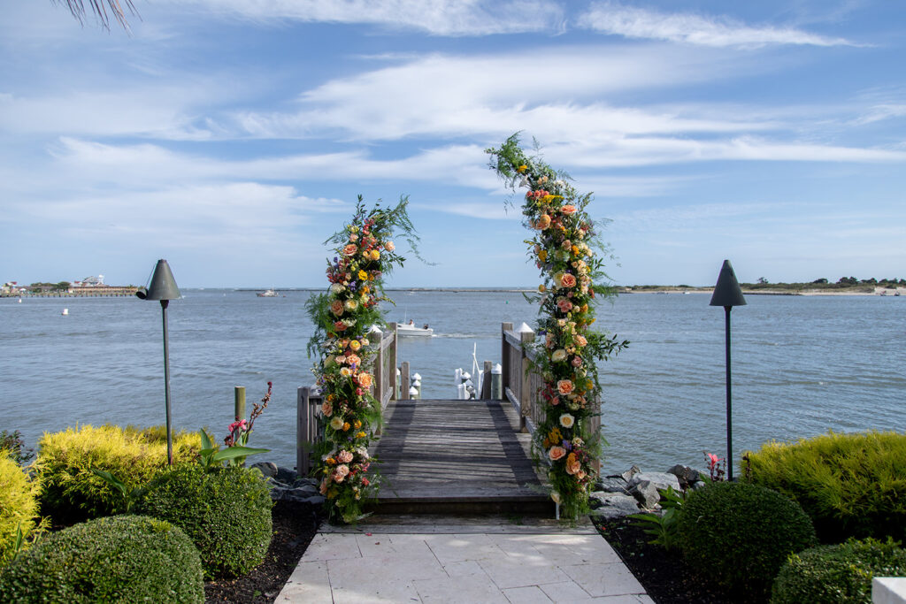 Bright and colorful Ocean City MD wedding details