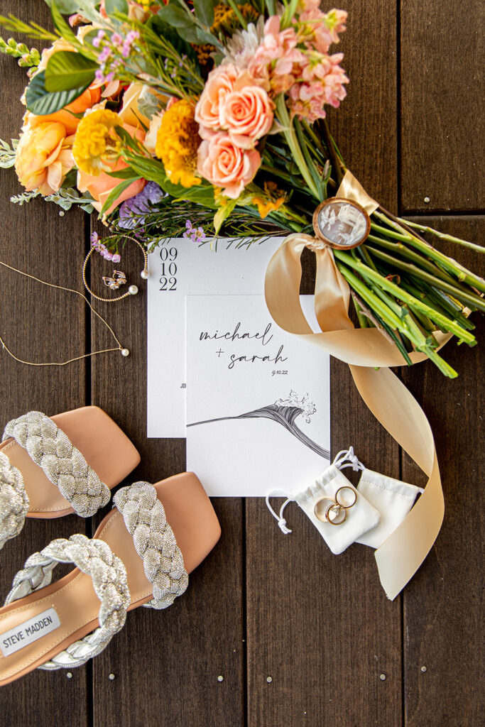 Bright and colorful Ocean City MD wedding details