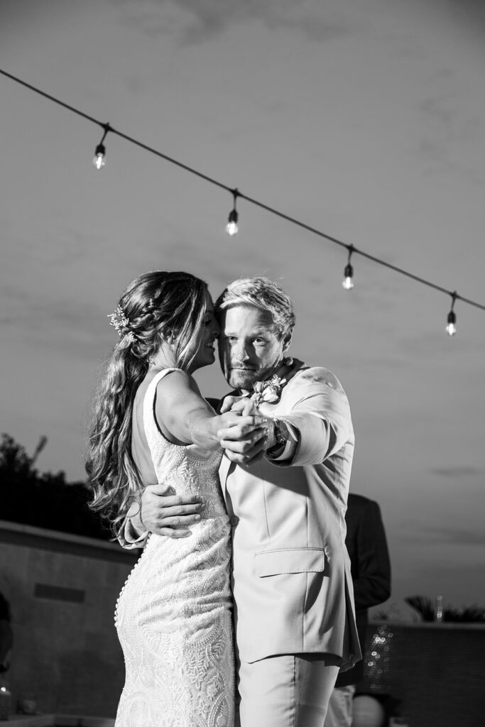 Lively beach wedding reception at a backyard Ocean City MD wedding