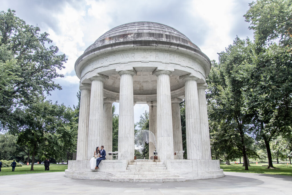 DC War Memorial in Washington DC set for an intimate elopement ceremony