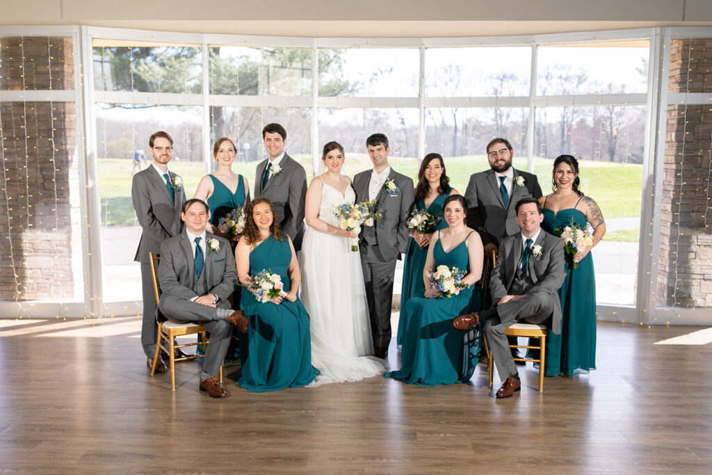 Bridal party photos at The Woodlands of Algonkian during a springtime wedding.