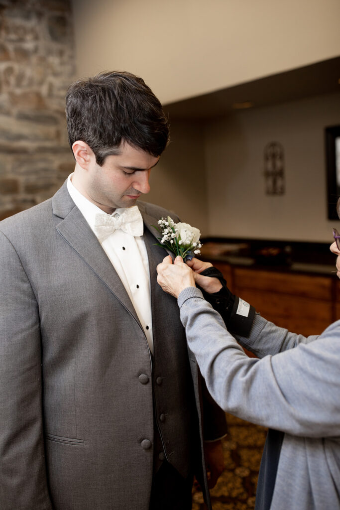 Groom wedding photos around The Woodlands at Algonkian venue