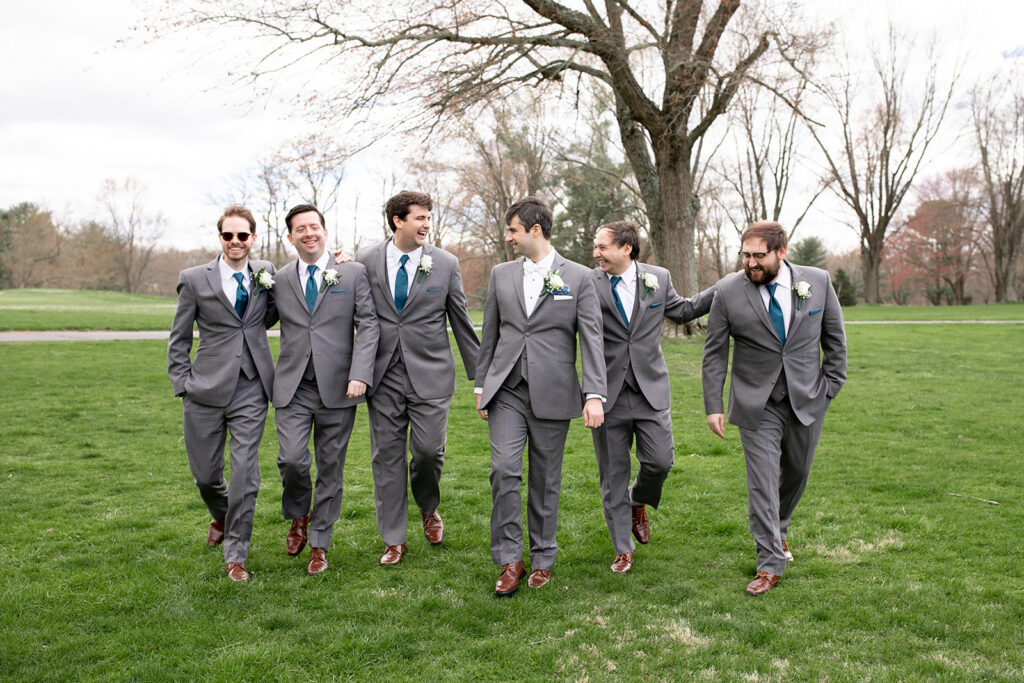 Bridal party photos at The Woodlands of Algonkian during a springtime wedding.