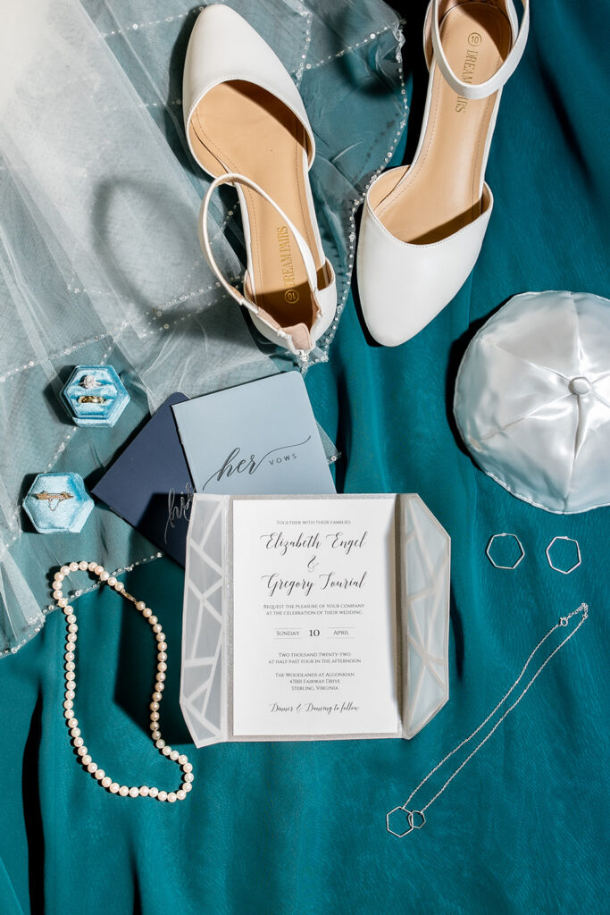 Wedding day detail photos taken at The Woodlands of Algonkian