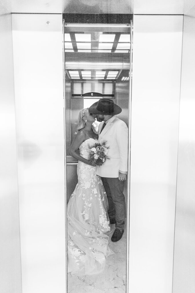 Bride and groom sharing a quiet moment at Le Blanc Cancun before their beach ceremony