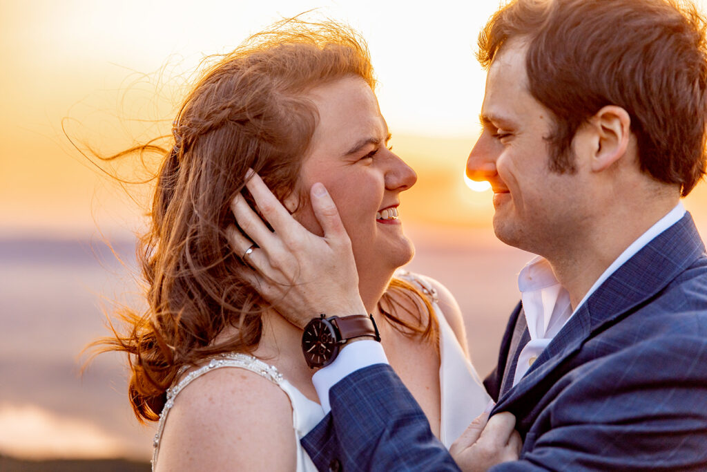 Intimate post-wedding portrait of Phillip and Reanna at Little Stony Man Summit in Shenandoah