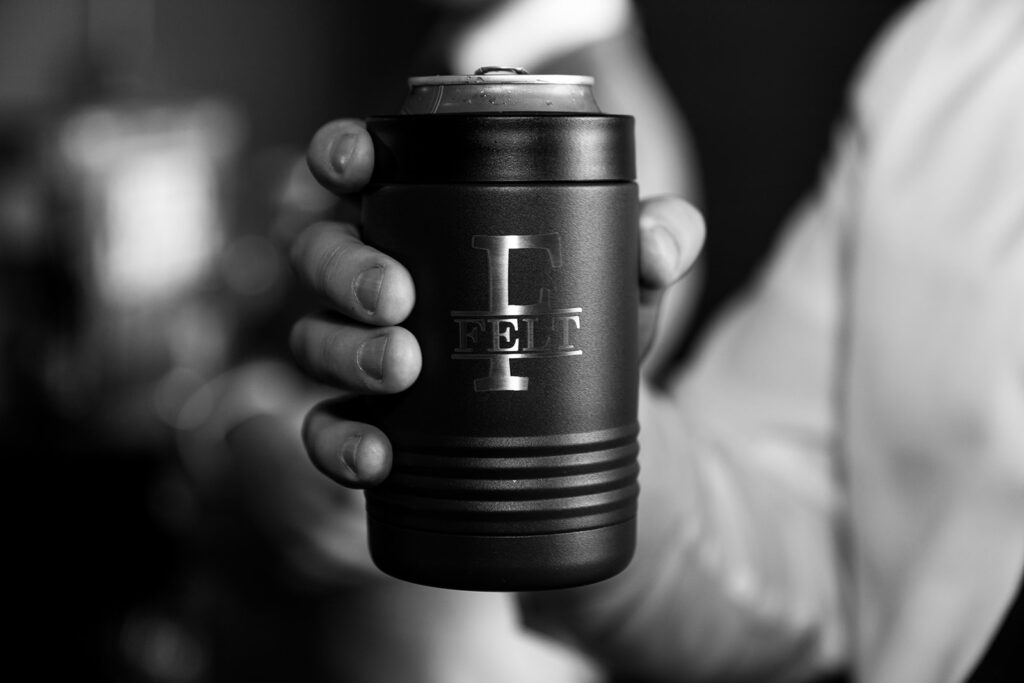 Getting ready at The Woolen Mill Fredericksburg wedding