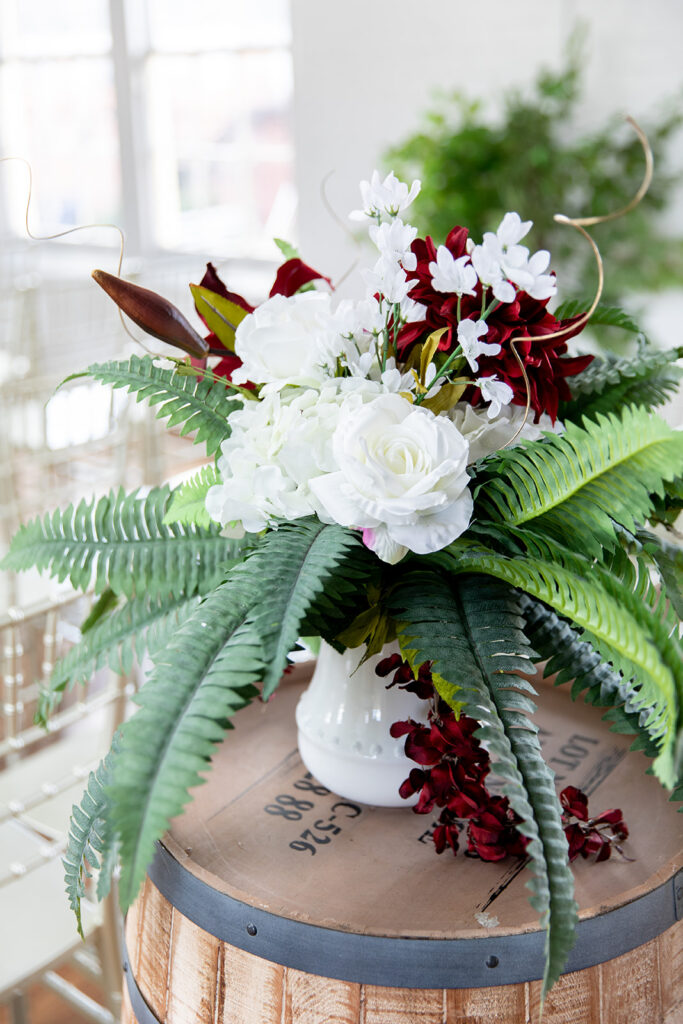 Romantic fall wedding at The Woolen Mill in Fredericksburg VA