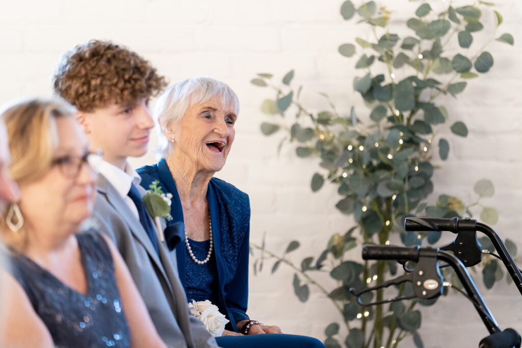 Indoor ceremony at The Woolen Mill Fredericksburg VA