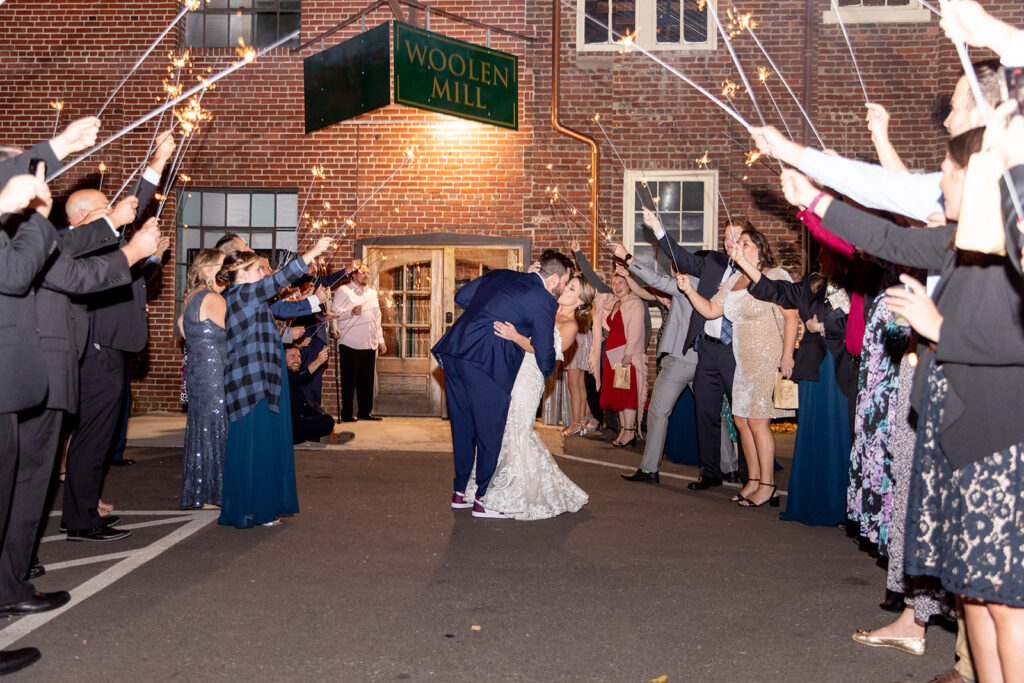 Sparkler exit at The Woolen Mill Fredericksburg